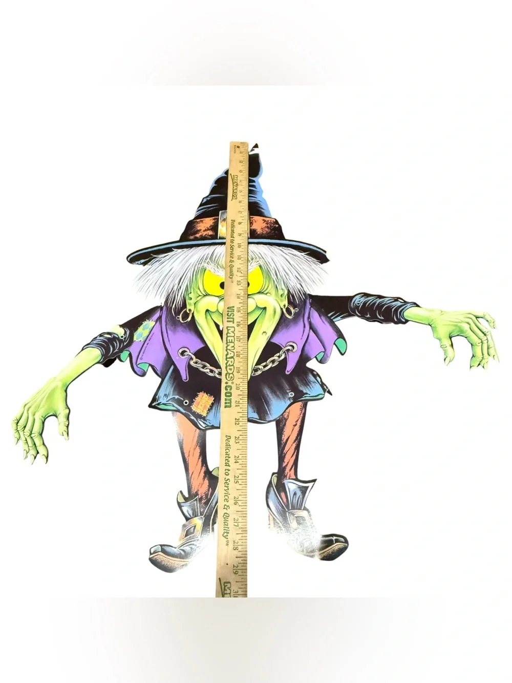 Vintage Halloween Beistle Die Cut Jointed Witch 1980 Large 28”